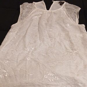 Banana Republic Ivory Lace Top